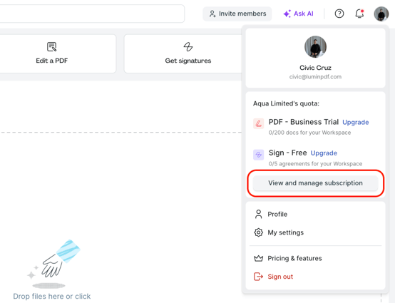 Cancel Trial - Update