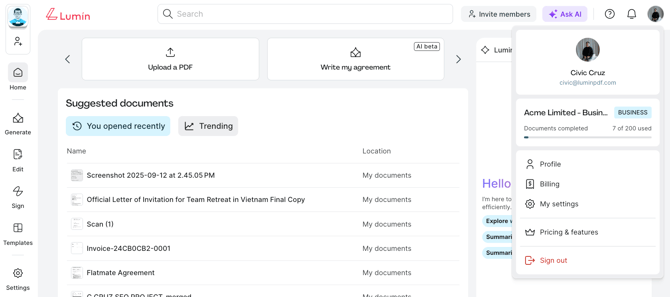 Document quota