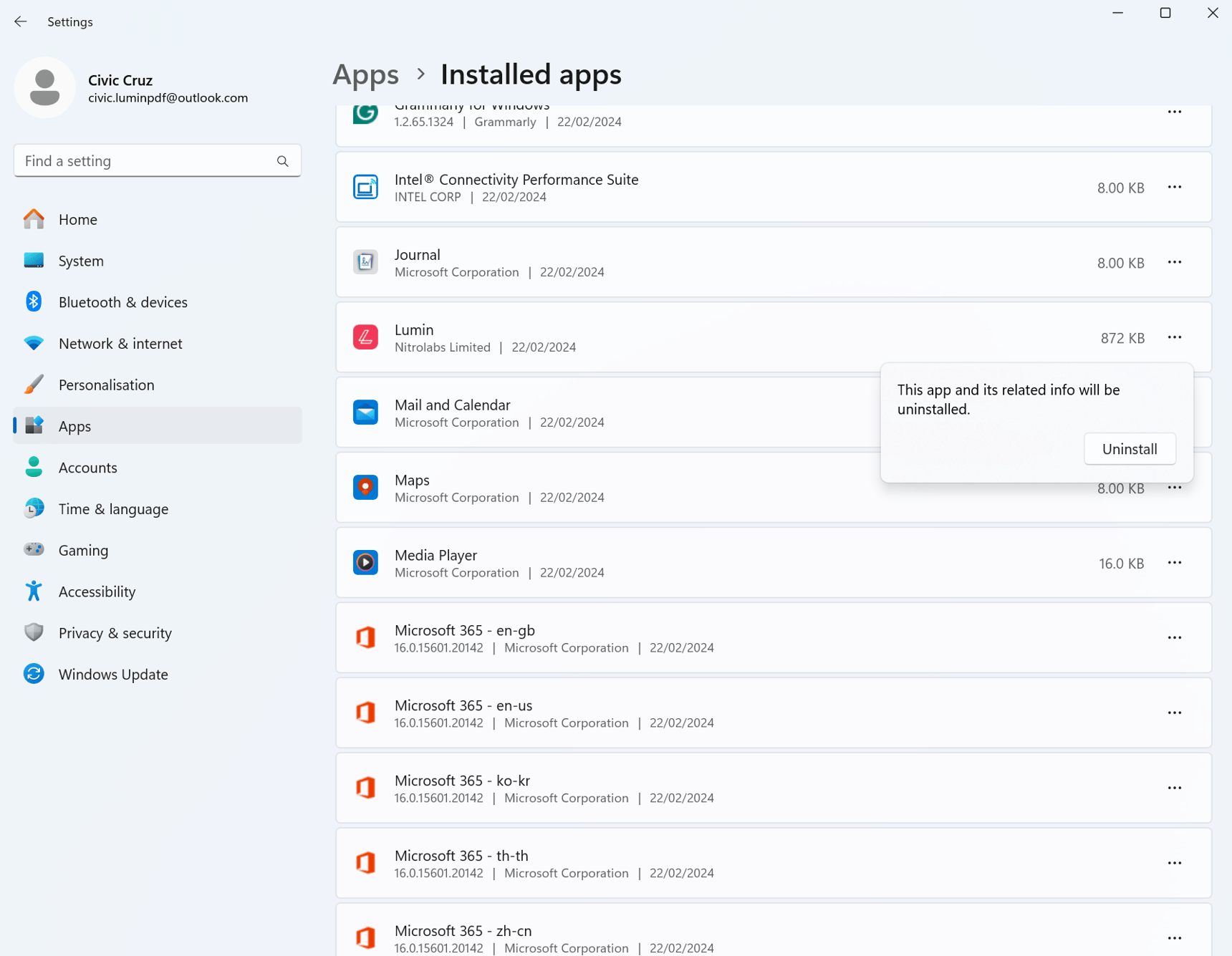 How to uninstall the Lumin desktop app (Windows OS)