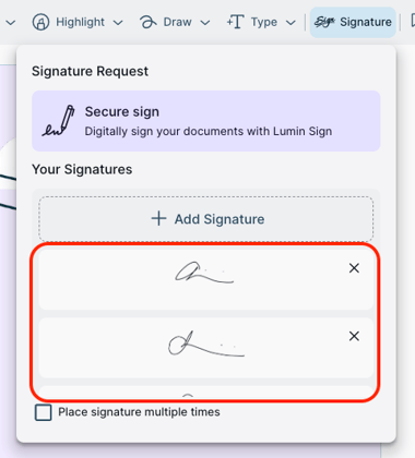 Signature step 3