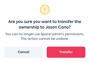 Transfer Space ownership 3